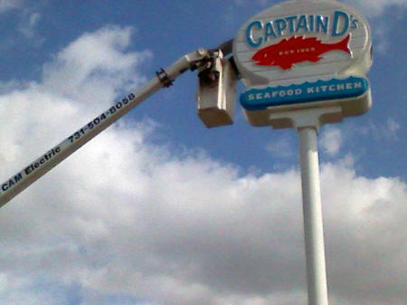 CAM Electric Captain D's Sign