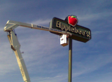 CAM Electric Applebee's sign